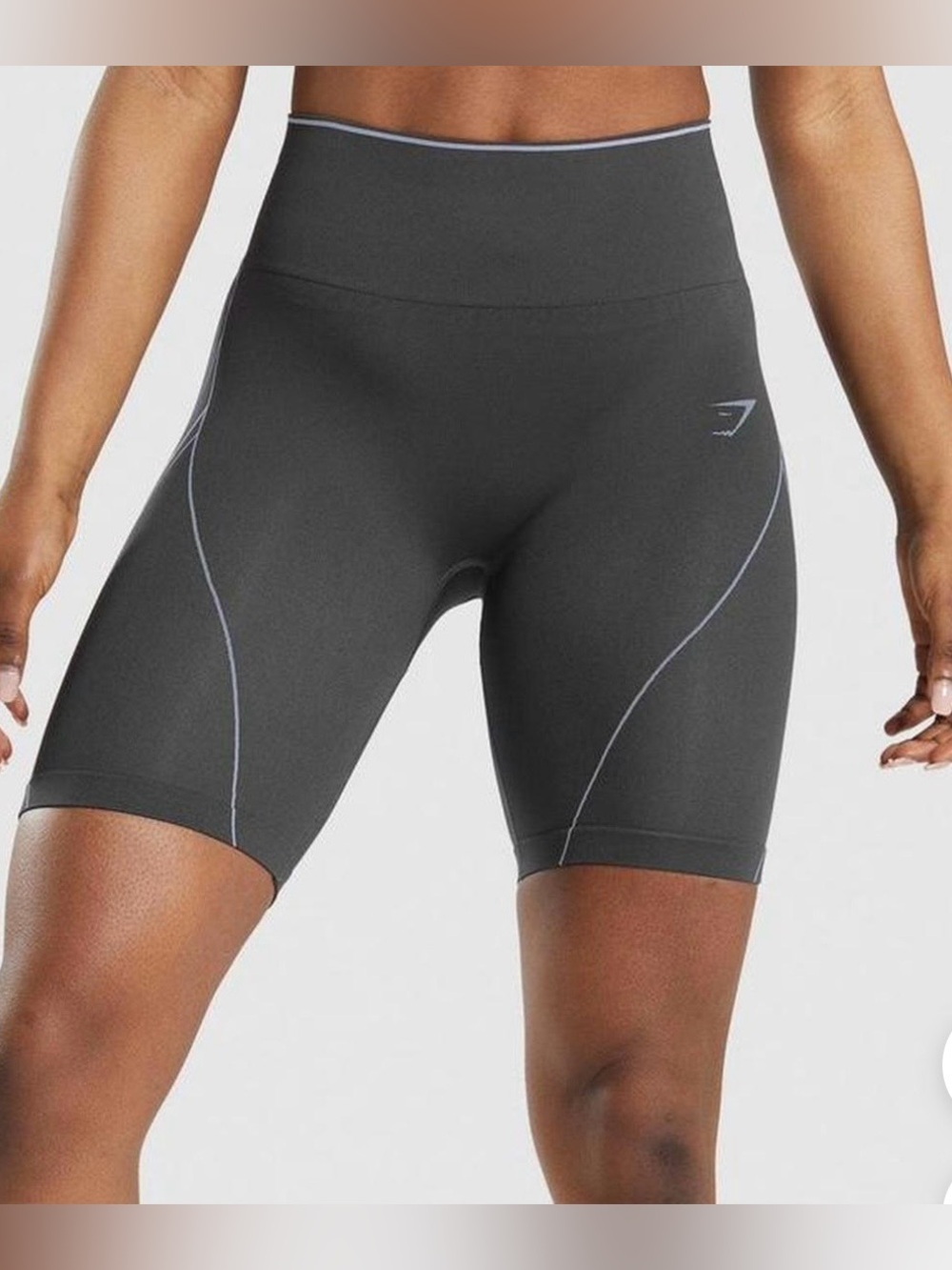 Gymshark Charcoal Seamless High-Waist Bike Shorts